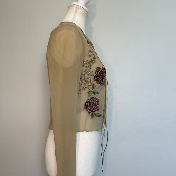 House of CB Front Tie Floral Top - Picture 2 of 6